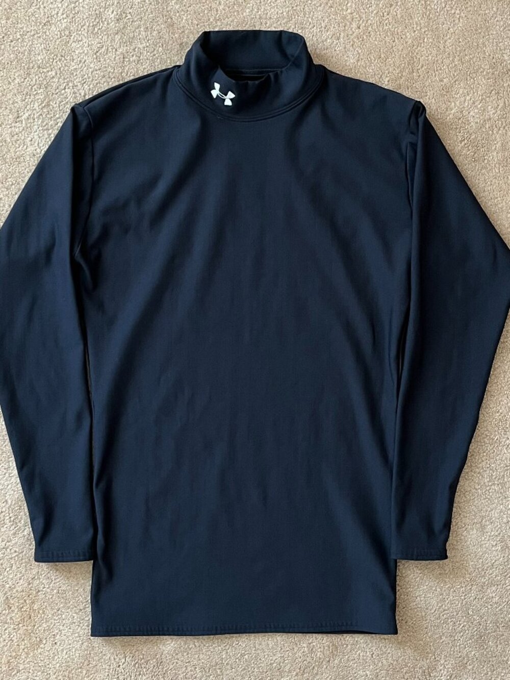 Under Armour Women's Black ColdGear Mock Neck Shirt Size L Base Layer Outdoors